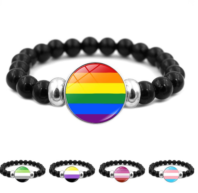 Rainbow LGBT Beads Adjustable Bracelet 